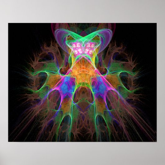 Fractal Flames Deva Poster (Voorkant)