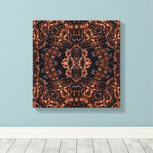 Fractal Flames Infinity Art Single Canvas Print (Insitu (Houten vloer))