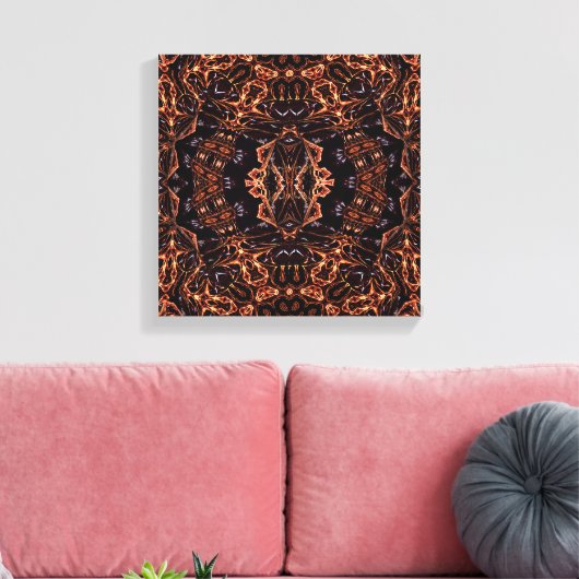 Fractal Flames Infinity Art Single Canvas Print (Insitu (Woonkamer))