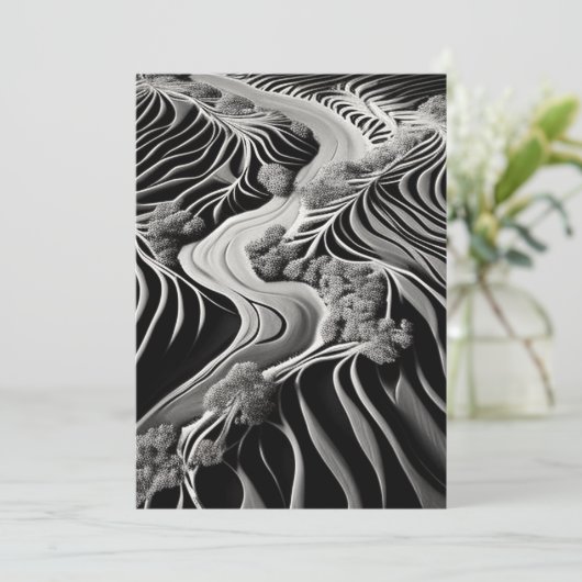 Fractal Flow Feestdagenkaart (Staand voorkant)