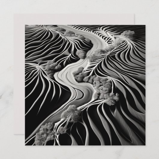 Fractal Flow Feestdagenkaart (Voorkant / Achterkant)