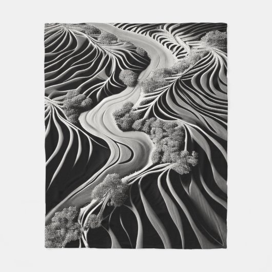 Fractal Flow Fleece Deken (Voorkant)