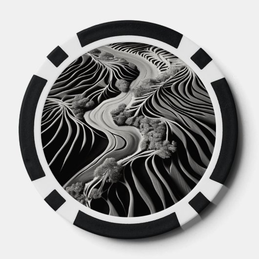 Fractal Flow Poker Chips (Achterkant)