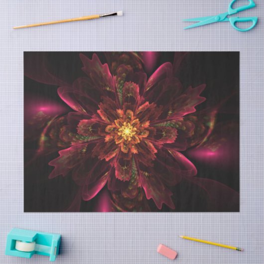 Fractal Flower Abstract 22-deklappapier Tissuepapier (Craft)