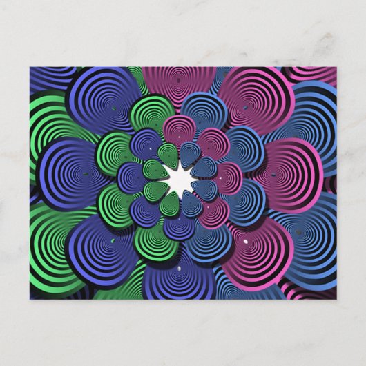 Fractal Flower Briefkaart (Voorkant)