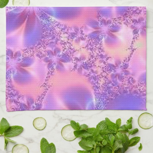 Fractal Flower Keuken Handdoek (Gevouwen)