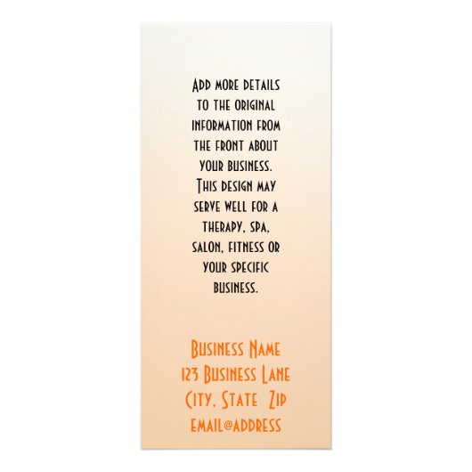 Fractal Flower & Leaf Border Business Custom Reclamekaart (Achterkant)