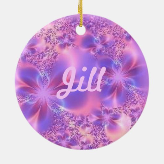 Fractal Flower Name Ornament (Achterkant)