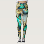 "Fractal Flower Power" Leggings (Voorkant)