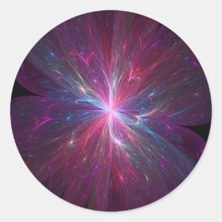 Fractal Flower Ronde Sticker