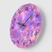 Fractal Flower Round Roman Nummerklok Grote Klok (Hoek)