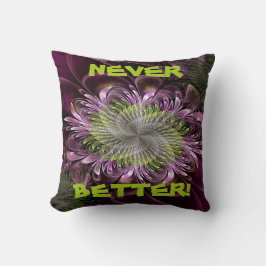 Fractal Flower Shaped Jewelry Paars-Red Pillow Kussen