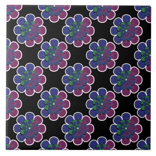 Fractal Flower Tegeltje (Voorkant)