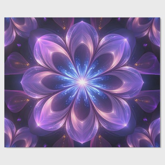 Fractal Flower Wrapping Paper Cadeaupapier (Vlak)