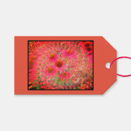 Fractal Flowers Gift Label Cadeaulabel