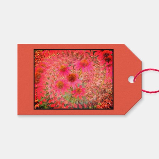 Fractal Flowers Gift Label Cadeaulabel (Voorkant (Horizontaal))