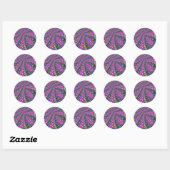 Fractal Flowers Ronde Sticker (Vel)