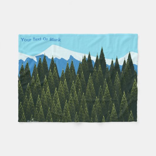 Fractal Forest Fleece Deken (Voorkant (Horizontaal))