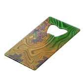 Fractal Forest-flesopener Creditkaart Flessenopener (Voorkant Gekanteld)