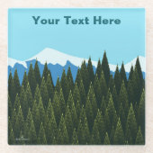 Fractal Forest Glazen Onderzetter (Voorkant)