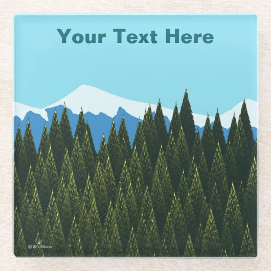 Fractal Forest Glazen Onderzetter (Voorkant)