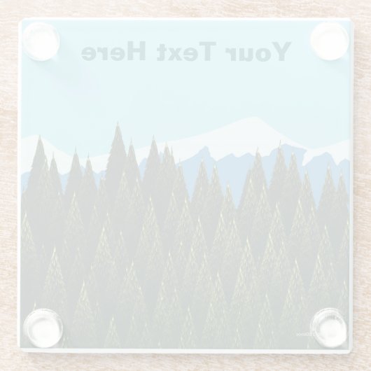 Fractal Forest Glazen Onderzetter (Achterkant)