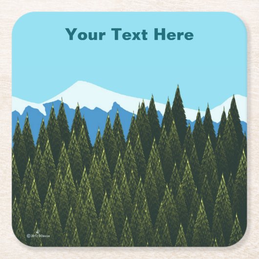 Fractal Forest Kartonnen Onderzetters (Voorkant)