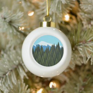 Fractal Forest Keramische Bal Ornament