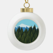 Fractal Forest Keramische Bal Ornament (Voorkant)