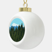 Fractal Forest Keramische Bal Ornament (Rechts)