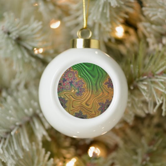 Fractal Forest Keramische Bal Ornament (Boom)