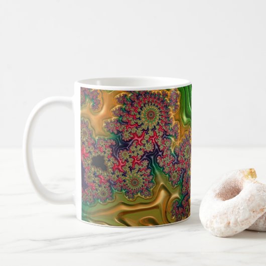 Fractal Forest Koffiemok (Met donut)
