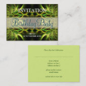 Fractal Forest Mini Birthday-uitvindingen Visitekaartje (Voorkant / Achterkant)