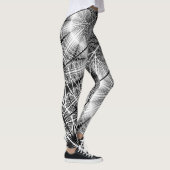 Fractal Forest Mystical Transparent Spiral Pattern Leggings (Rechts)