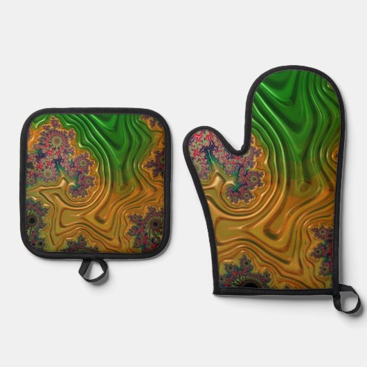 Fractal Forest Ovenwant & Pannenlap Set (Voorkant)