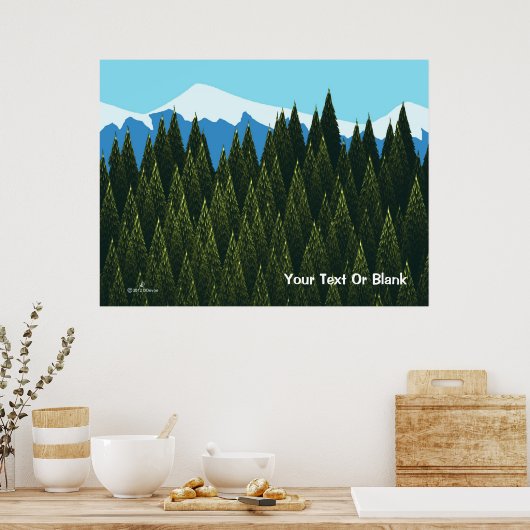 Fractal Forest Poster (Keuken)