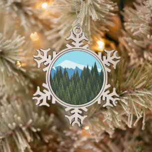 Fractal Forest Tin Sneeuwvlok Ornament