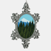 Fractal Forest Tin Sneeuwvlok Ornament (Links)