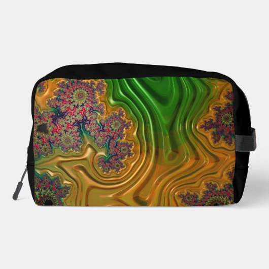 Fractal Forest Zipper Bag Toilettasje (Achterkant)