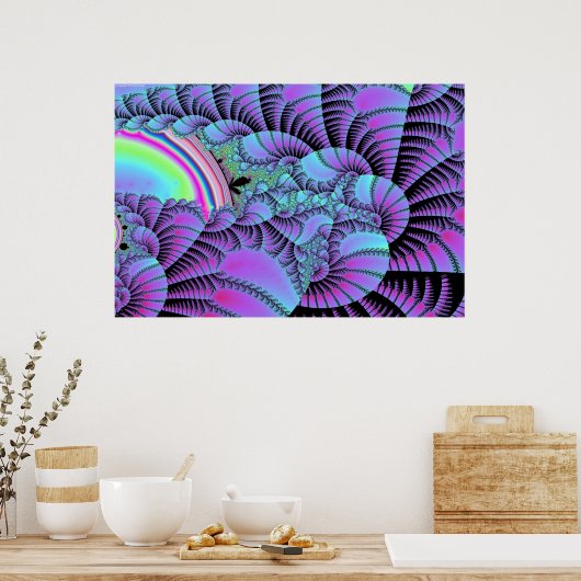 Fractal Fossile Poster (Keuken)