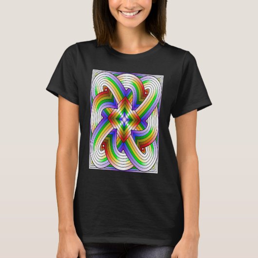 Fractal Fractured Cataclysmic Color Highway Intert T-shirt (Voorkant)
