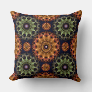 Fractal frilly kleurige decoratie gooit kussen