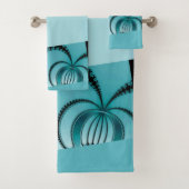 Fractal Garden azure Bad Handdoek (Insitu)