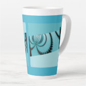 Fractal Garden azure Latte Mok (Rechterhoek)