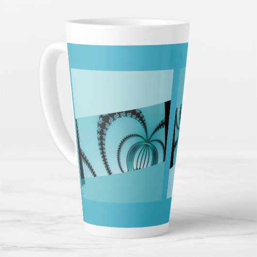 Fractal Garden azure Latte Mok (Linkerhoek)