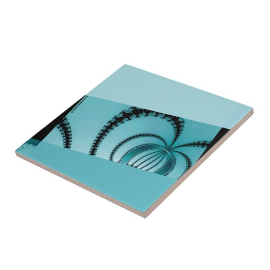 Fractal Garden azure Tegeltje (Zijkant)