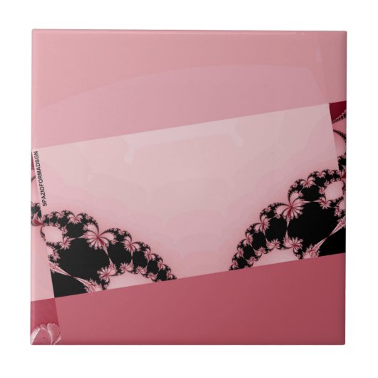 Fractal Garden creamy Tegeltje (Voorkant)