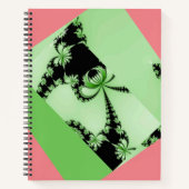 Fractal Garden green & creamy Notitieboek (Voorkant)