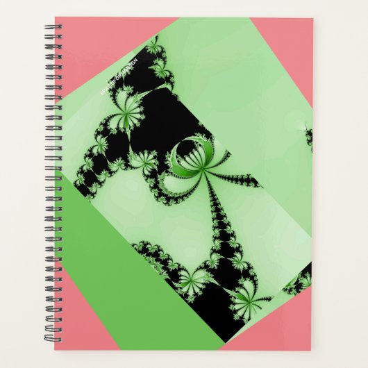 Fractal Garden green & creamy Planner (Voorkant)