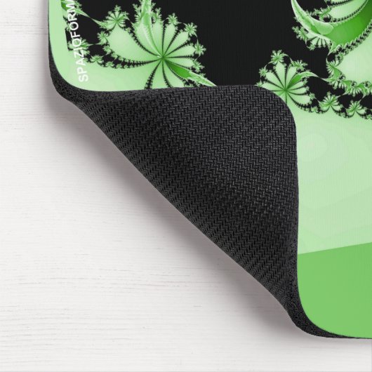 Fractal Garden green Muismat (Hoek)